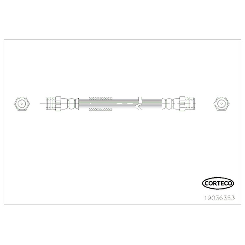 Corteco 19036353 Brake Hydraulic Hose - Rear