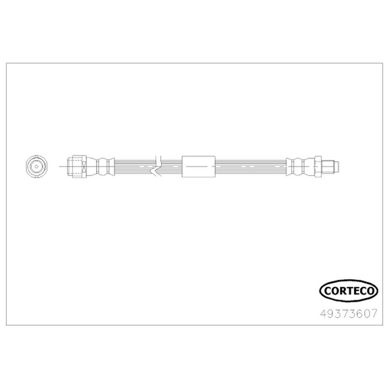 Corteco 49373607 Brake Hydraulic Hose - Rear Left or Rear Right