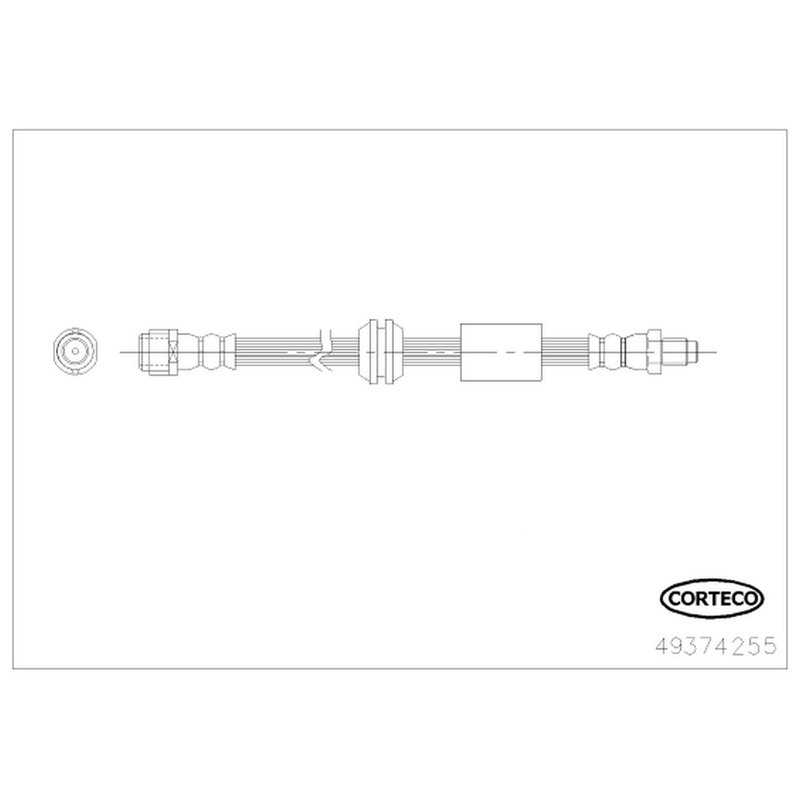 Corteco 49374255 Brake Hydraulic Hose - Front Left or Front Right