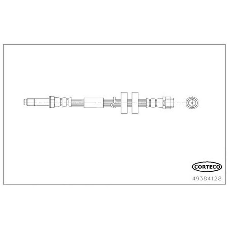 Corteco 49384128 Brake Hydraulic Hose - Rear Left or Rear Right
