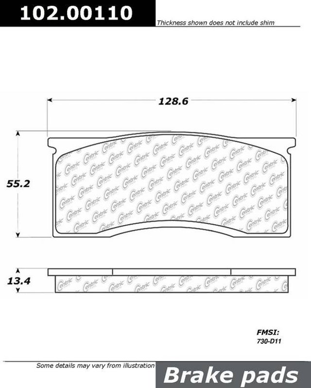 Centric 102.00110 Disc Brake Pad Set - Front