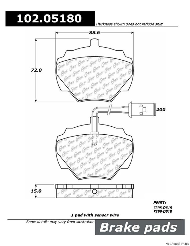 Centric 102.05180 Disc Brake Pad Set - Rear