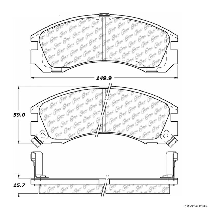 Centric 102.05300 Disc Brake Pad Set - Front