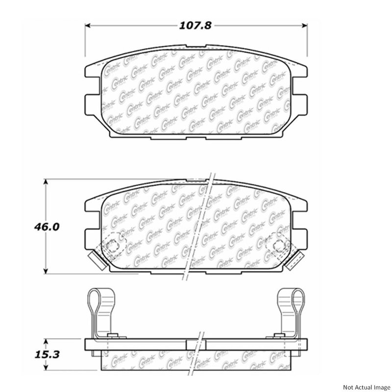 Centric 102.05320 Disc Brake Pad Set - Front or Rear