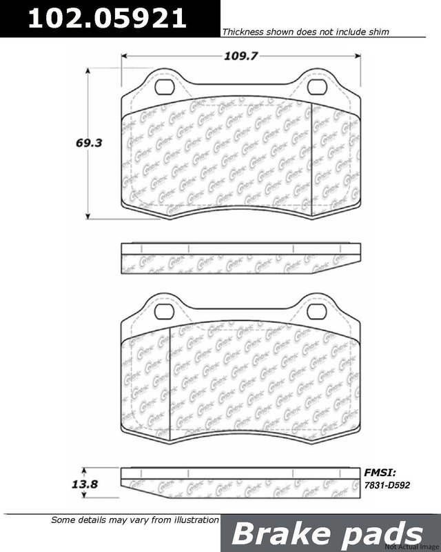 Centric 102.05921 Disc Brake Pad Set - Front or Rear