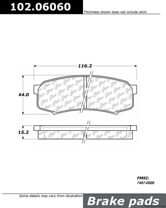 Centric 102.06060 Disc Brake Pad Set - Rear