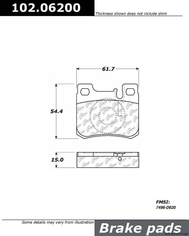 Centric 102.06200 Disc Brake Pad Set - Rear