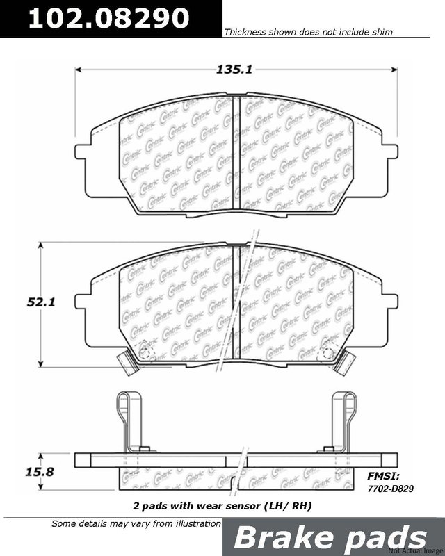 Centric 102.08290 Disc Brake Pad Set - Front