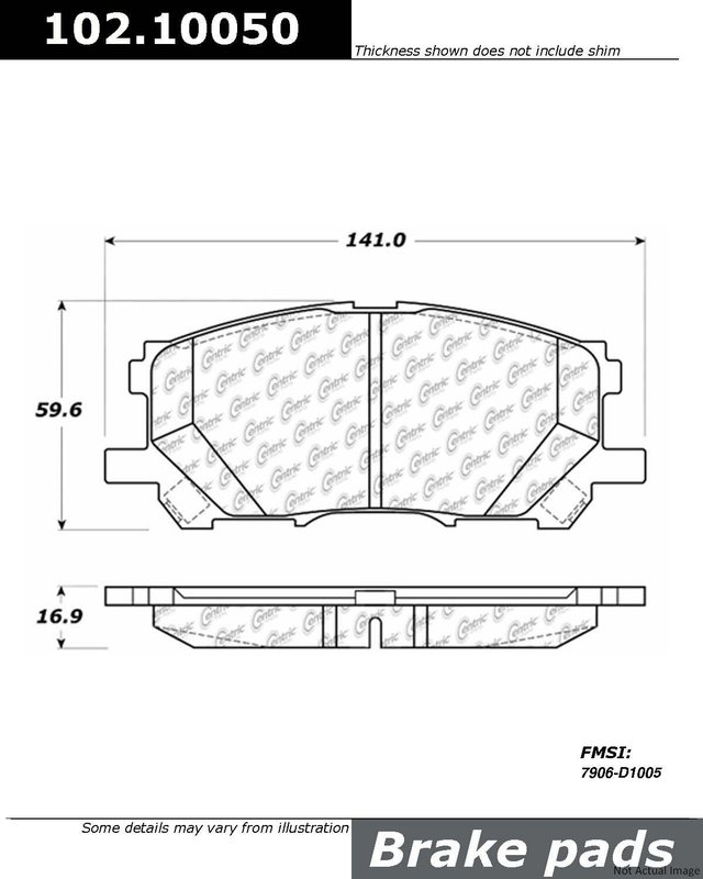 Centric 102.10050 Disc Brake Pad Set - Front