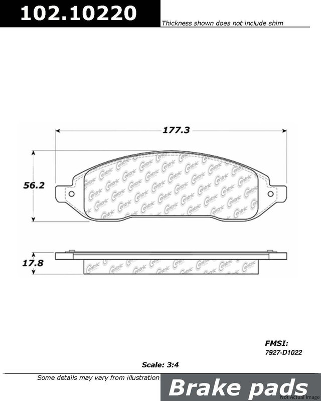 Centric 102.10220 Disc Brake Pad Set - Front