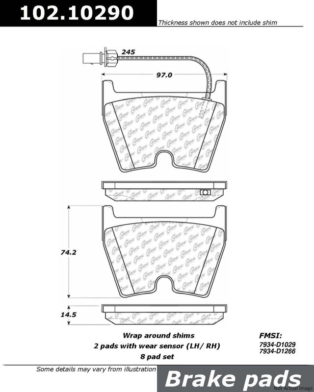 Centric 102.10290 Disc Brake Pad Set - Front