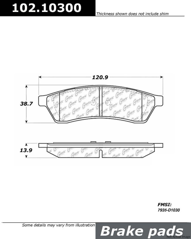 Centric 102.10300 Disc Brake Pad Set - Rear