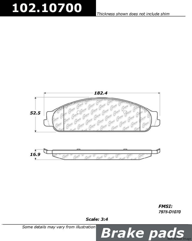 Centric 102.10700 Disc Brake Pad Set - Front