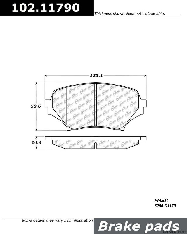 Centric 102.11790 Disc Brake Pad Set - Front