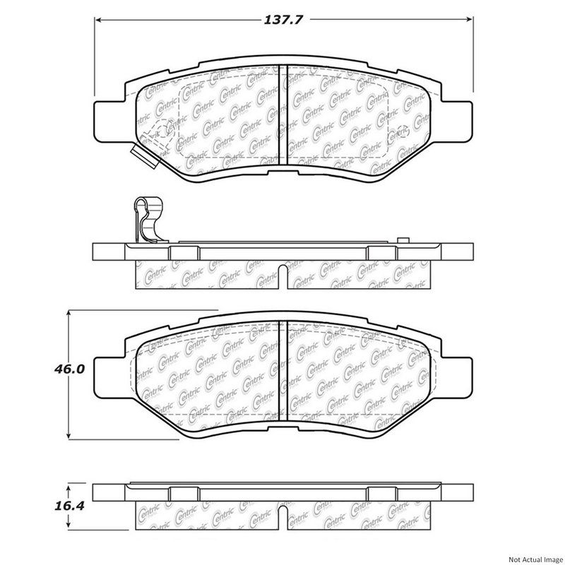 Centric 102.13370 Disc Brake Pad Set - Rear