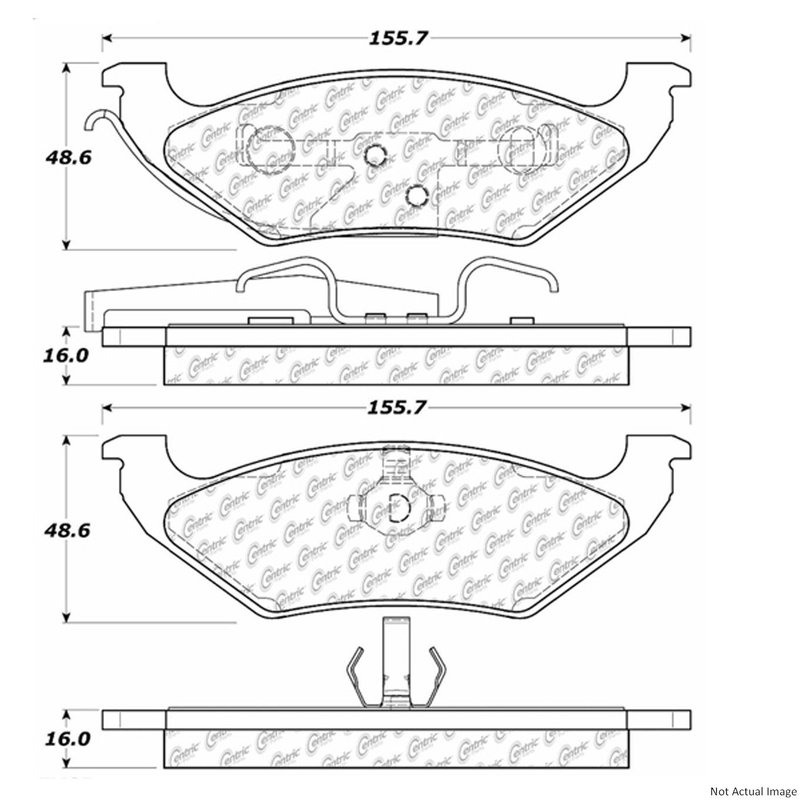 Centric 103.06620 Disc Brake Pad Set - Rear
