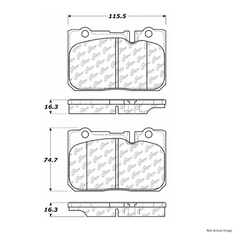 Centric 103.06650 Disc Brake Pad Set - Front