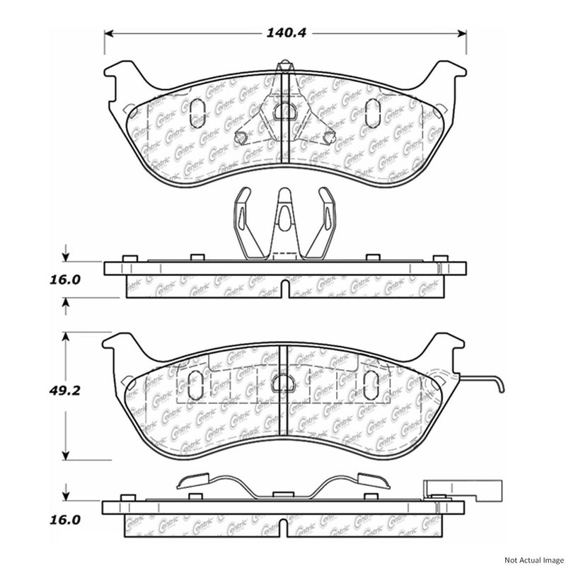 Centric 103.06740 Disc Brake Pad Set - Rear