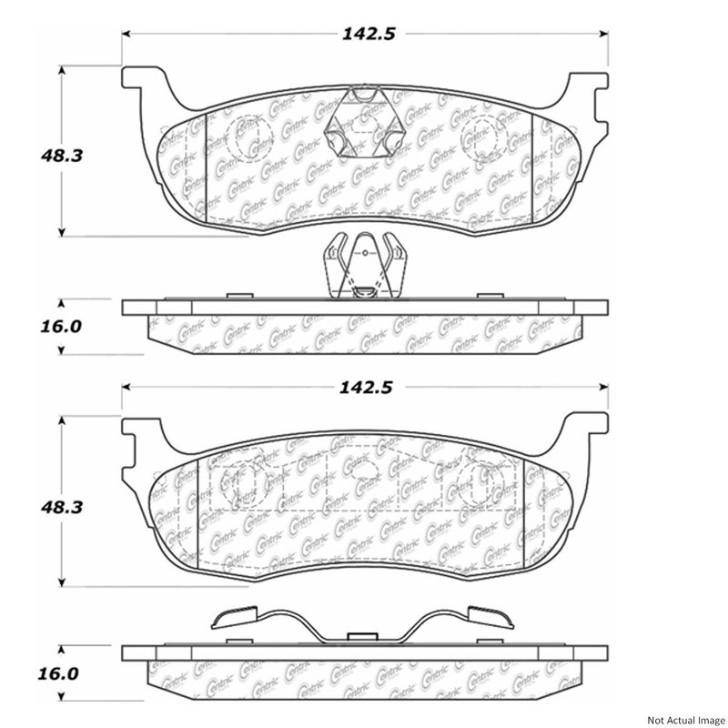 Centric 103.07110 Disc Brake Pad Set - Rear