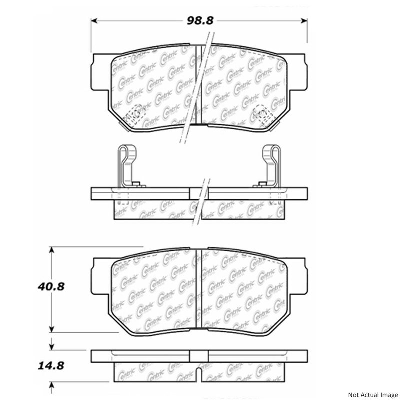 Centric 103.08130 Disc Brake Pad Set - Rear