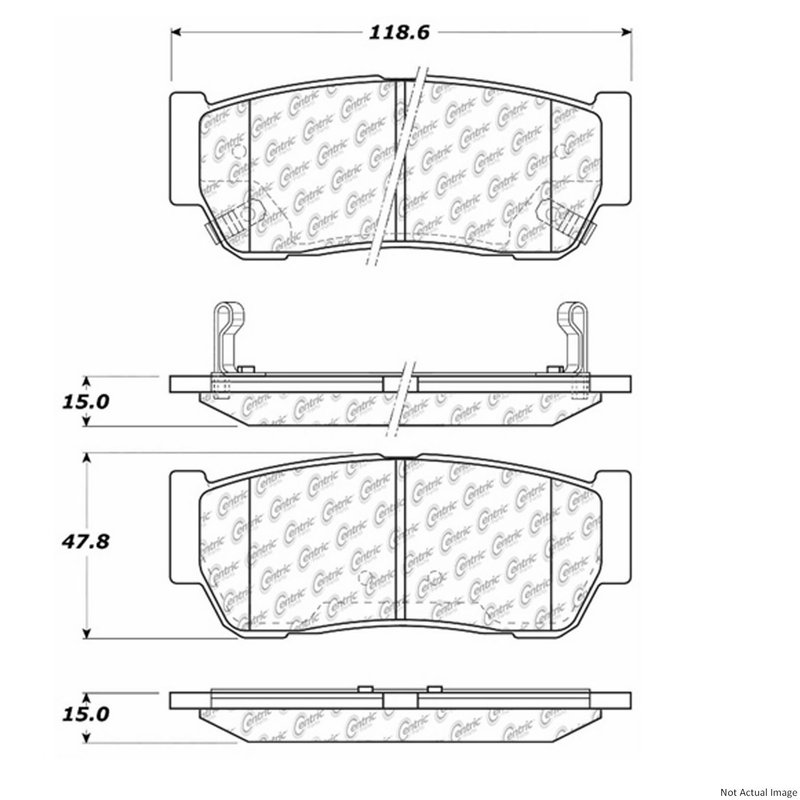 Centric 103.09540 Disc Brake Pad Set - Rear