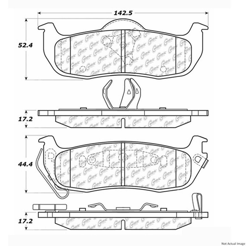 Centric 103.10410 Disc Brake Pad Set - Rear