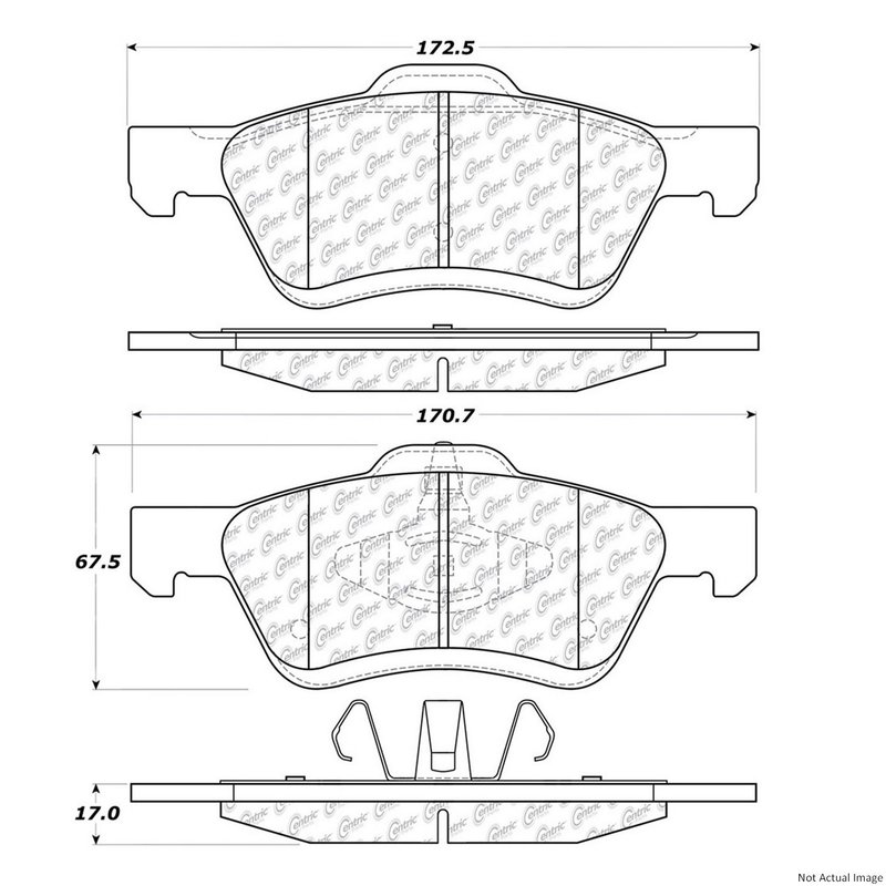 Centric 103.10471 Disc Brake Pad Set - Front