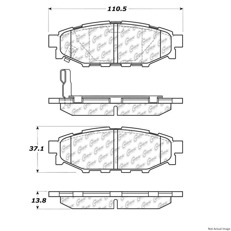 Centric 103.11140 Disc Brake Pad Set - Rear