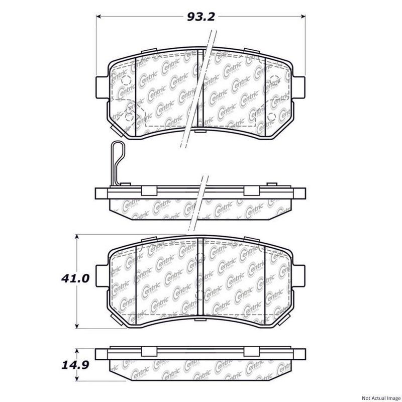 Centric 103.11570 Disc Brake Pad Set - Rear