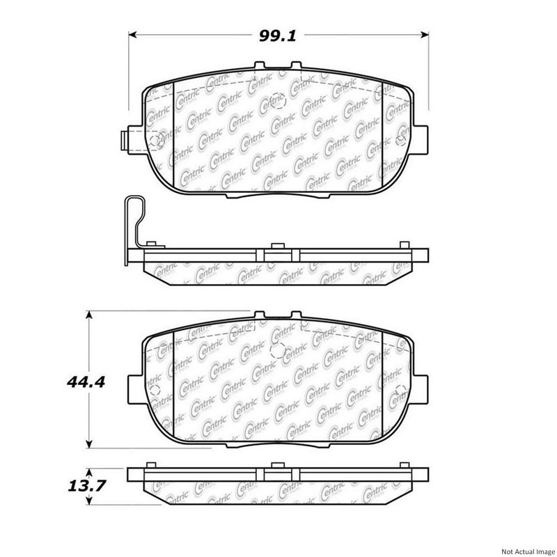 Centric 103.11800 Disc Brake Pad Set - Rear
