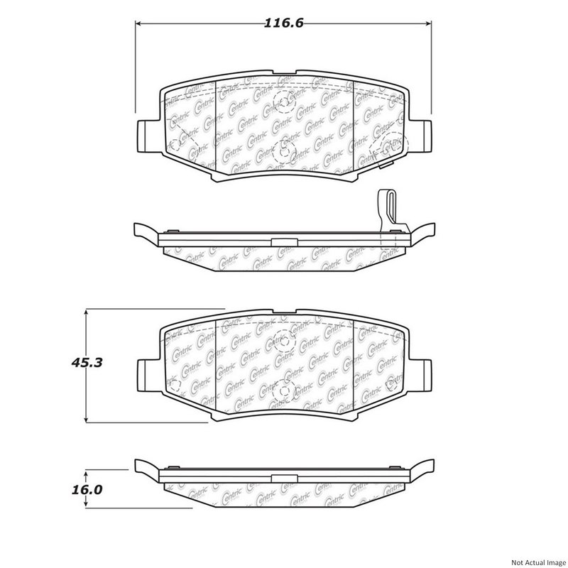 Centric 103.12740 Disc Brake Pad Set - Rear