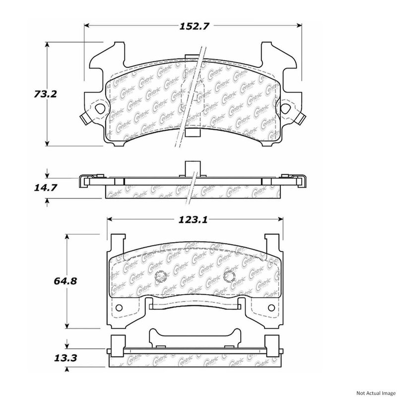 Centric 104.01540 Disc Brake Pad Set - Front or Rear