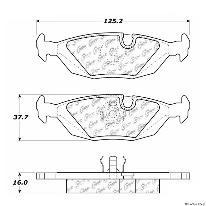Centric 104.02790 Disc Brake Pad Set - Rear