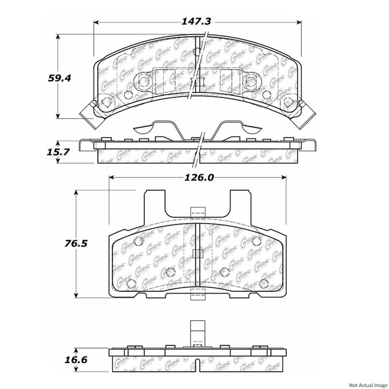 Centric 104.03690 Disc Brake Pad Set - Front
