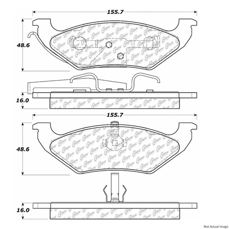 Centric 104.07150 Disc Brake Pad Set - Rear