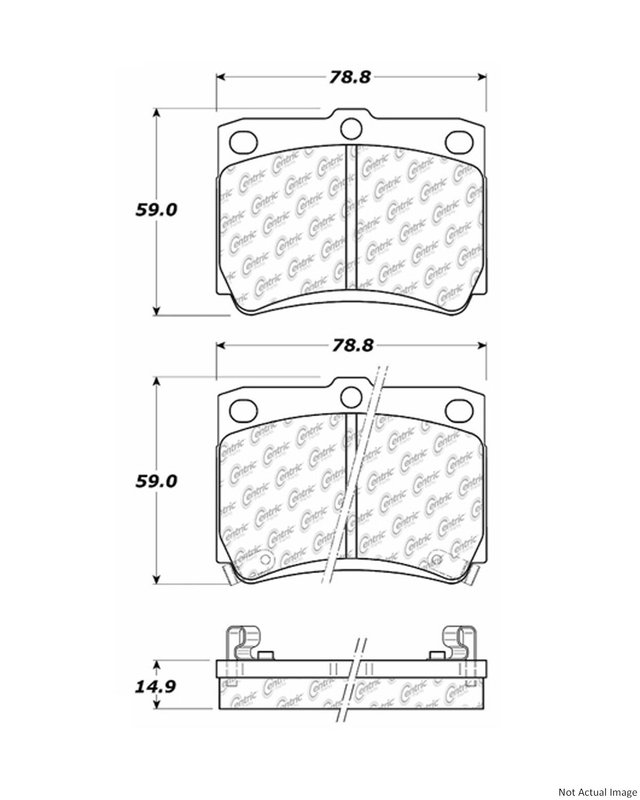 Centric 104.07330 Disc Brake Pad Set - Rear