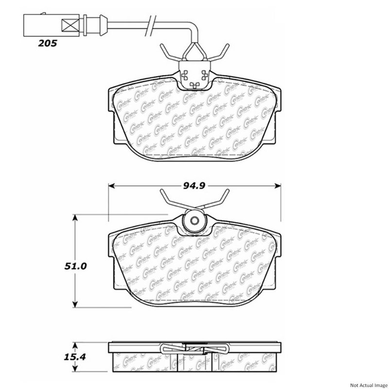 Centric 104.08771 Disc Brake Pad Set - Rear