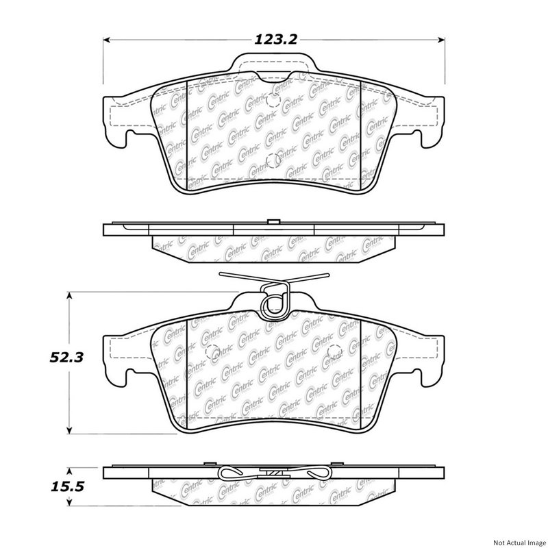 Centric 104.10950 Disc Brake Pad Set - Rear