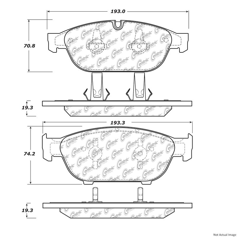 Centric 104.15490 Disc Brake Pad Set - Front