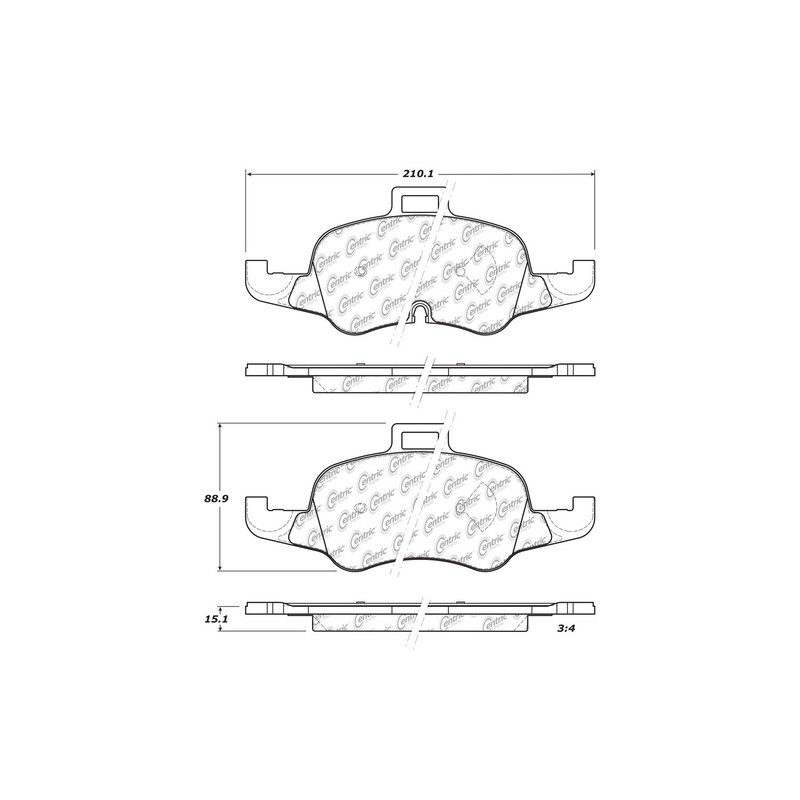 Centric 104.18760 Disc Brake Pad Set - Front