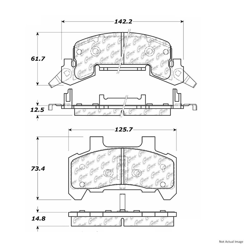 Centric 105.02890 Disc Brake Pad Set - Front