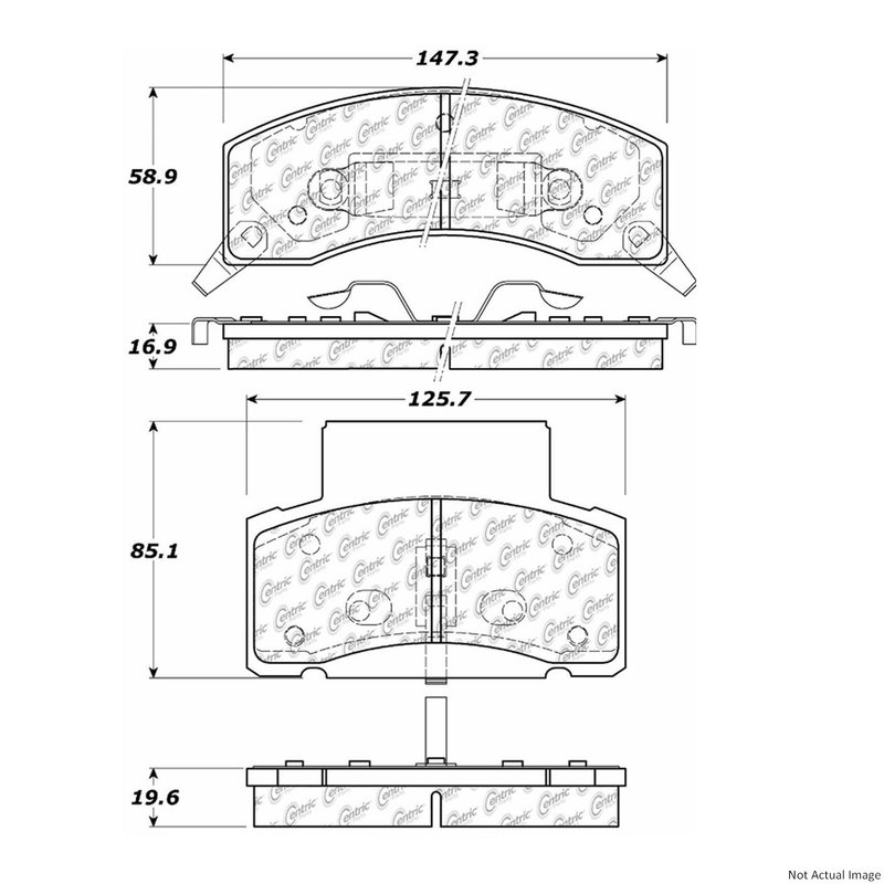 Centric 105.04590 Disc Brake Pad Set - Front