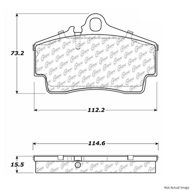 Centric 105.07380 Disc Brake Pad Set - Rear