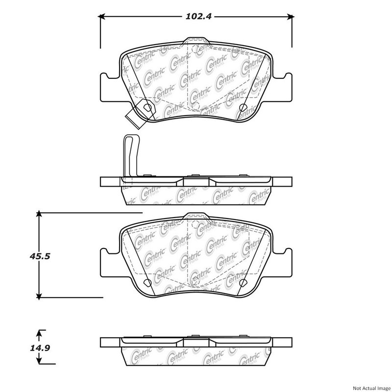 Centric 105.15720 Disc Brake Pad Set - Rear