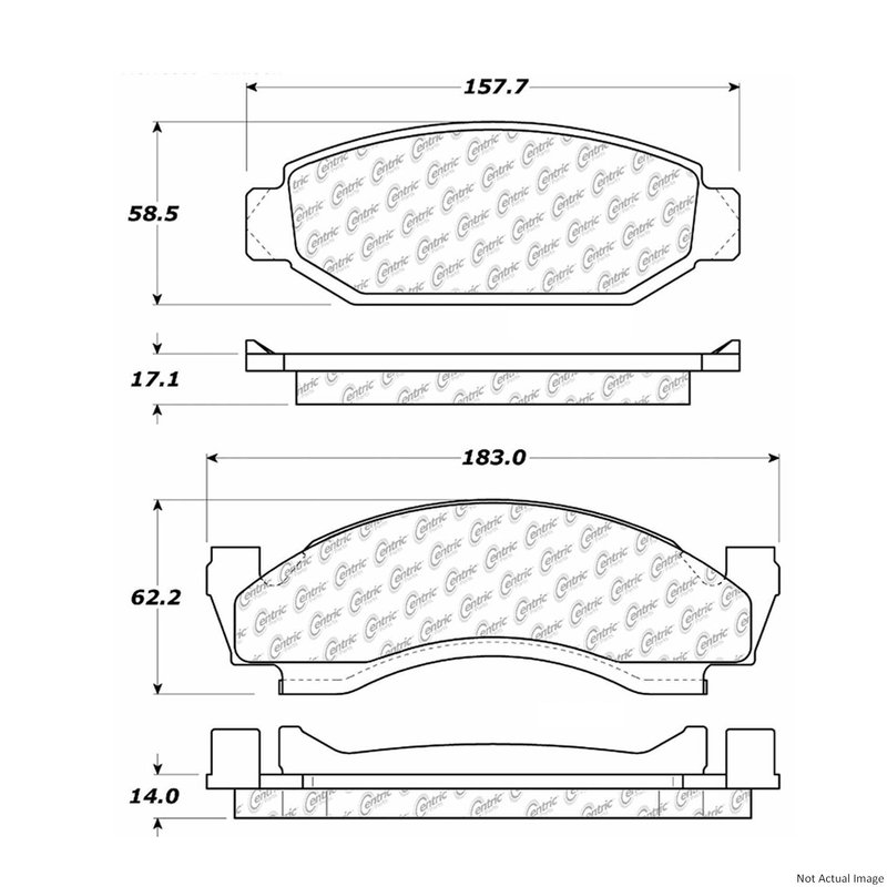 Centric 106.00500 Disc Brake Pad Set - Front
