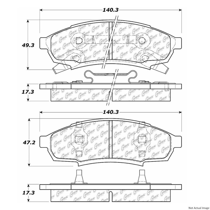 Centric 106.03760 Disc Brake Pad Set - Front