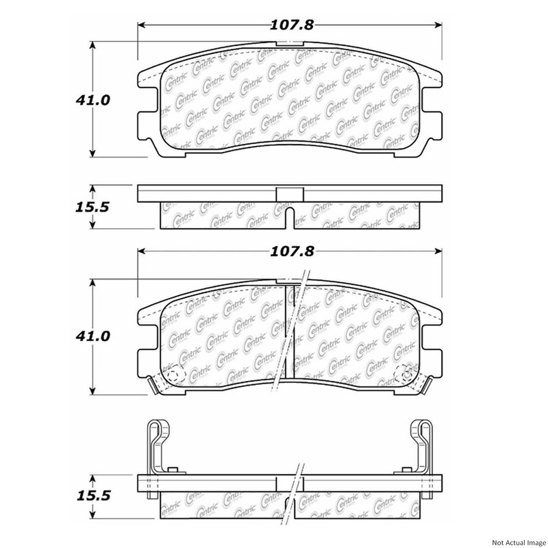 Centric 106.03830 Disc Brake Pad Set - Rear