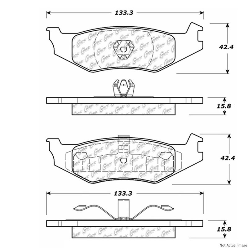 Centric 106.05120 Disc Brake Pad Set - Rear