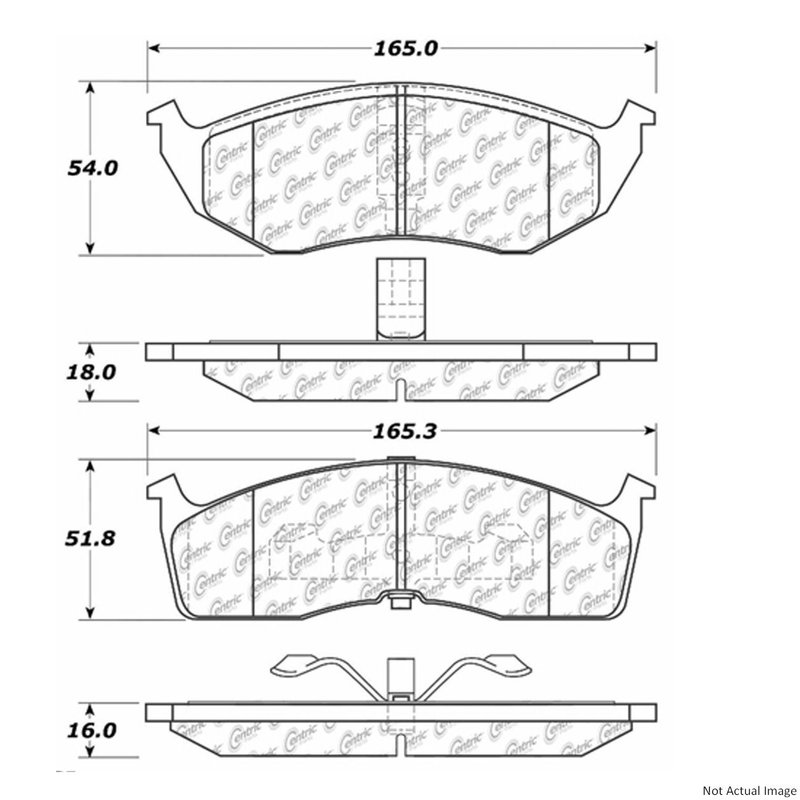 Centric 106.05910 Disc Brake Pad Set - Front
