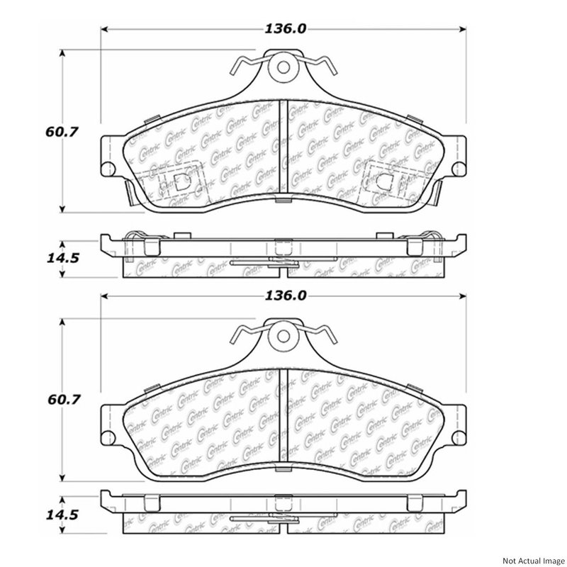 Centric 106.06280 Disc Brake Pad Set - Rear